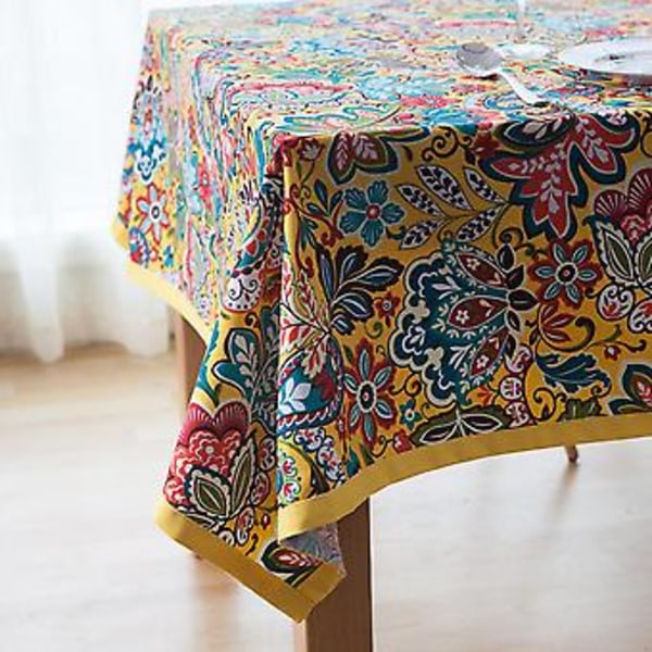 Duk, vanntett, flekkbestandig duk, rynkefritt stoff, vaskbart bomullsduk for middagsselskap, buffet, bryllup (55 tommer)