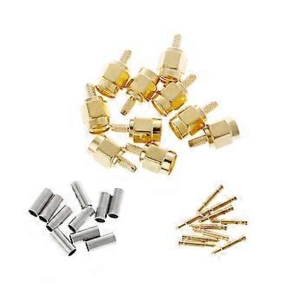10 kpl SMA urosliitin puristettava RG174 RG316 LMR100 kaapeli RF-liitin