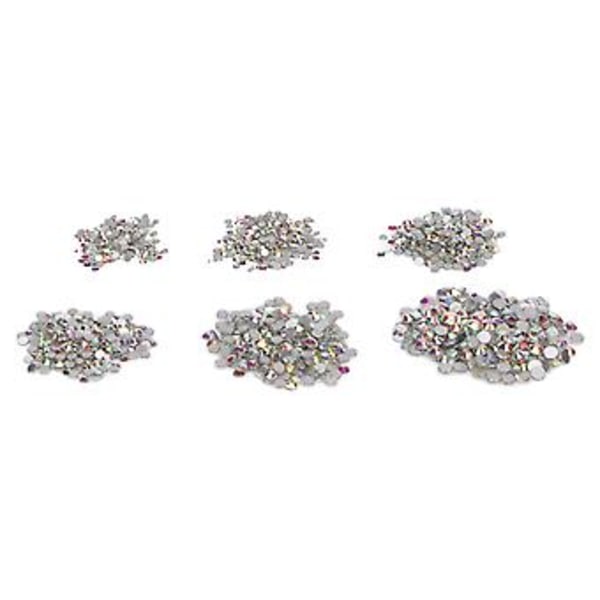 Nagelkonst Strass AB Klara Kristall Strass Kit för DIY Dekoration Sömnad Tyg Kläder Nagelkonst