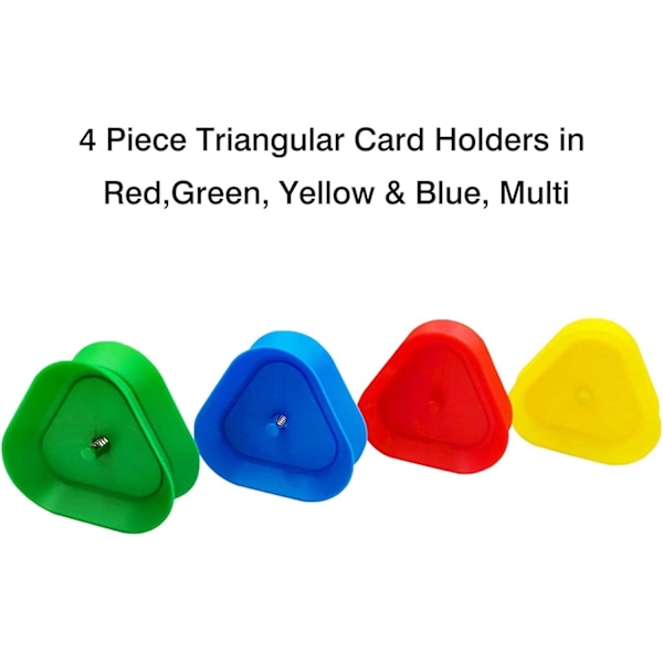 Korthållare, set med 4 spelkortshållare, spelbil