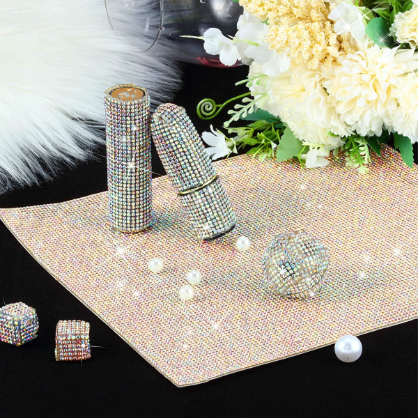 1 stk AB Farge 9,4 x 7,9 Tommers Bling Krystall Rhinestone Klistremerke DIY