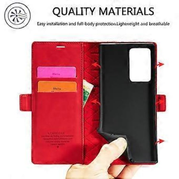 Samsung Galaxy Note20 Ultra -nahkakotelo Red