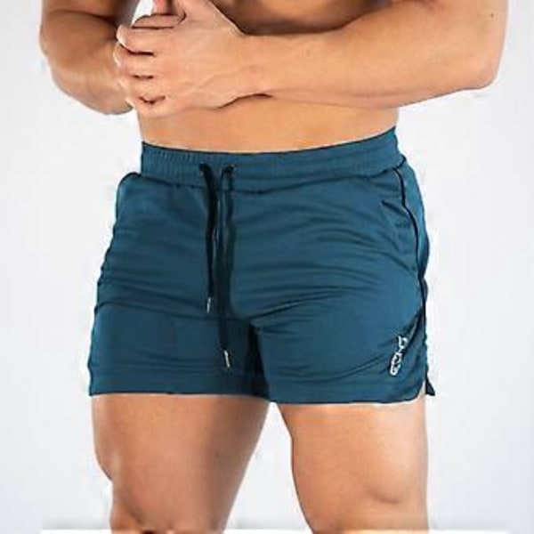 Träningsshorts för män Gymshorts Träning Bodybuilding Gym Sport Herr Casual Kläder Ink-blue M