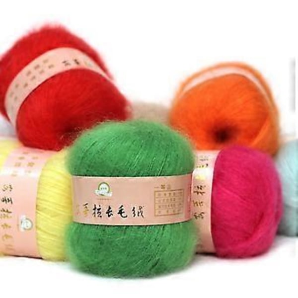 Mjuk Mohair Kashmir Stickgarn DIY Sjal Halsduk Virkgarn Tillbehör 30 30