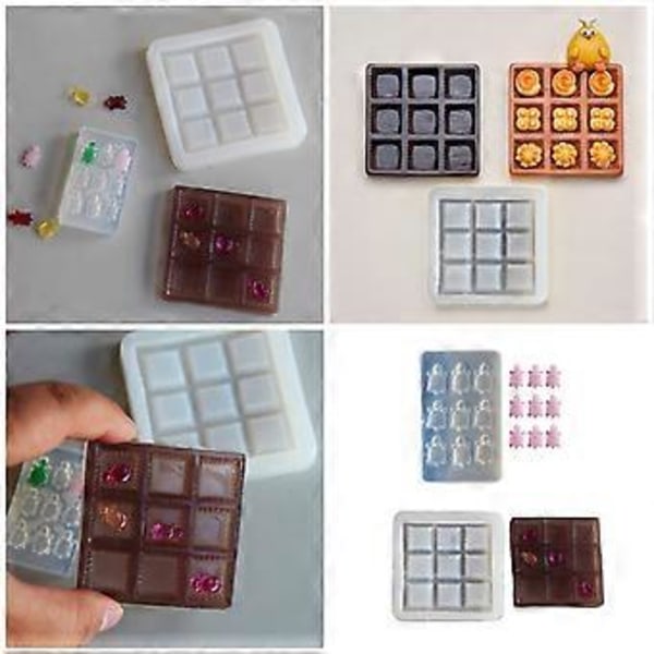 Bærbar 3x3 Puzzle Form Spil Forme Silikone Tekstur til Træning af Tankegang og Reaktion hos Børn og Voksne little turtle