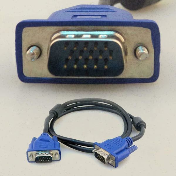 VGA-VGA-kaapeli 1,5 m, 15-pin 1080P Full HD SVGA/VGA uros-uros