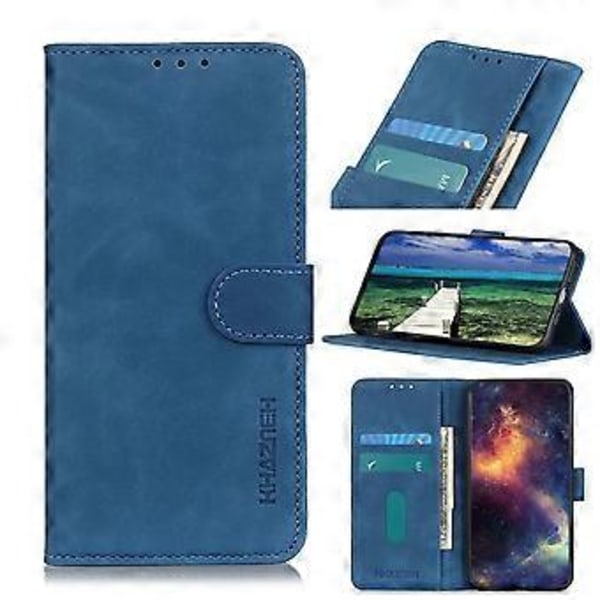 Retro Tekstur Læder Etui Til OnePlus CE 2 Lite 5G Blue