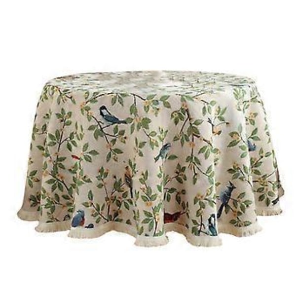 Rund Texturerad Bordsduk Tvättbar Bordsöverdrag Mjuk Bordsduk Fläckbeständig, Perfekt för Kök, Middag, Picknick Beige Beige 100cm