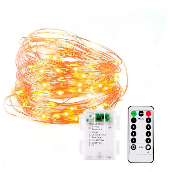 20m 200 Led-valosarja, 8 tilaa vedenpitävä Usb-keijuvalot