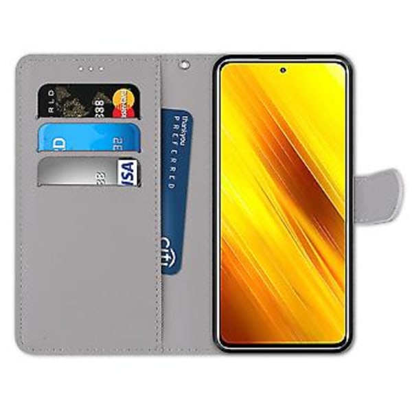 Lærveske til Xiaomi Poco X3 NFC Colorful Clouds