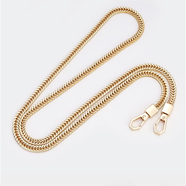 2 stk. (Lyse guld farve) 40cm lang metal tegnebog bælte kæde ro