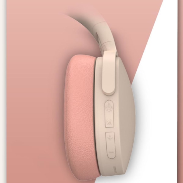 Trådløse hodetelefoner med støydemping, stereohodetelefoner med Bluetooth i Macaron-farger, gaver til henne og jenter. 1