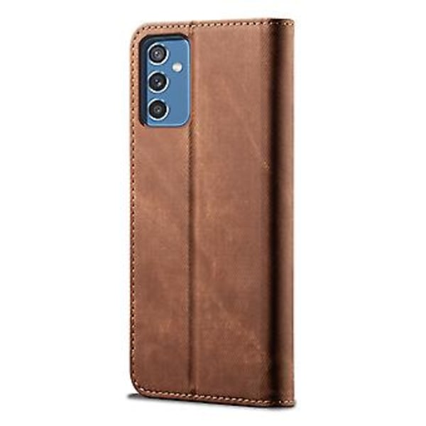 Denimtekstur PU-telefoncover til Samsung Galaxy A13 5G/4G/A04/A04S Brown