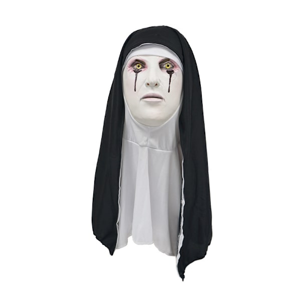 Huvudmodell B The Conjuring 2 nunna mask Halloween skrämmande sminkmask