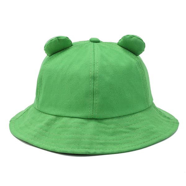 Vuxen Groda Bucket Hatt Dam Bomull Solhatt Vikbar Bomull Fiskehatt