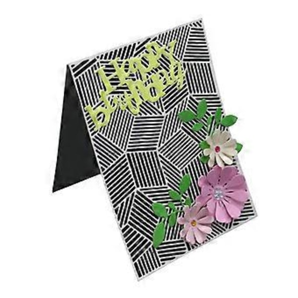 Geometrisk Platt Skärmallar Stencil DIY Scrapbooking Prägling Album Papperskort Silver M