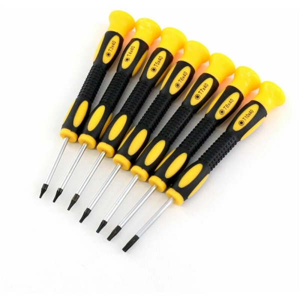 7 stk. (T3/T4/T5/T6/T7H/T8H/T10H) Hex Driver Torx skruetrækker Reparation Håndværktøj
