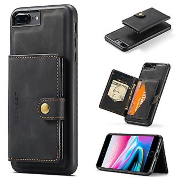 Magneettinen irrotettava suojakotelo iPhone 8 Plus & 7 Plus -puhelimille Black