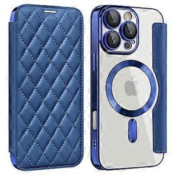 iPhone 16 Pro Max Magneettinen Kotelo Korttipaikoilla RFID-Suojauksella Nahkainen Puhelinkotelo Style C