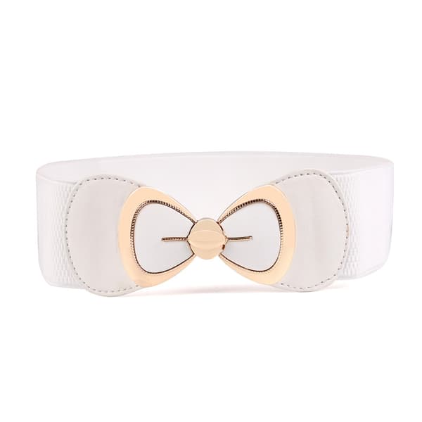 Fashion Mångsidigt Bälte Dambälte Rosett Elastiskt Midjeband (Camel)