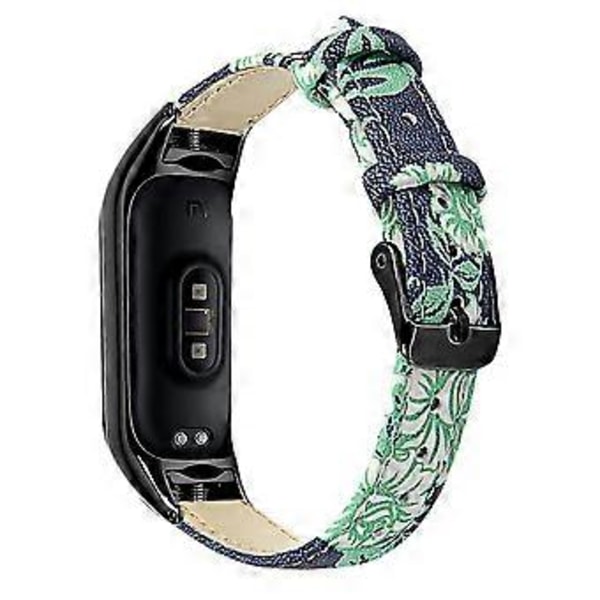 Til Xiaomi Smart Band 8 Ægte Læderrem med Sort Urkasse Style L