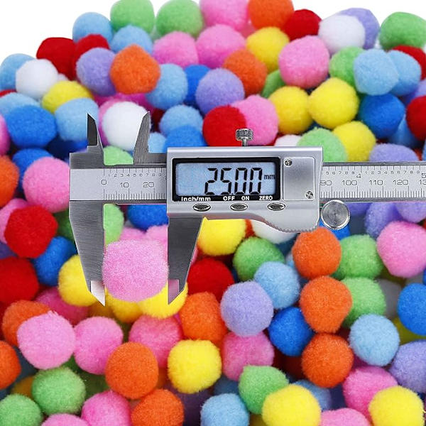 (500 kappaletta) Pom pom -käsityöelastinen minipom pom -koristeet bal