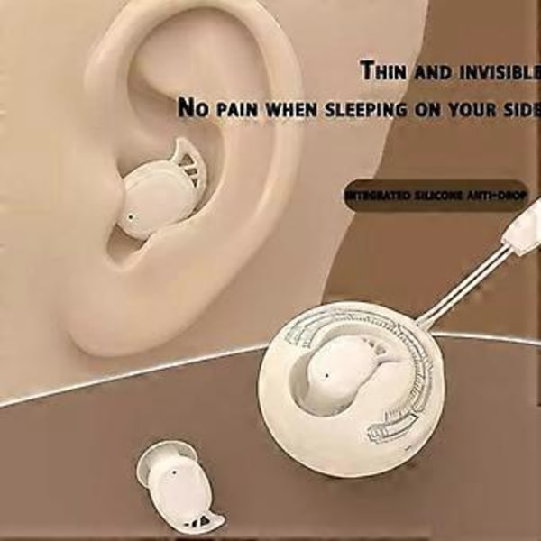 Min-Iso Sleep Earbuds, Usynlige Støjreducerende Bluetooth Hovedtelefoner til Søvn
