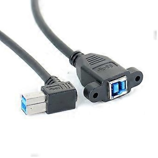 USB B Typ 3.0 90 Graders Rätvinklig Förlängningskabel 0.5m Bakåtkompatibel För Skrivare Skannrar