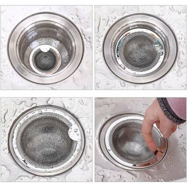 Set med två rostfria diskho-filter (5,2 cm)