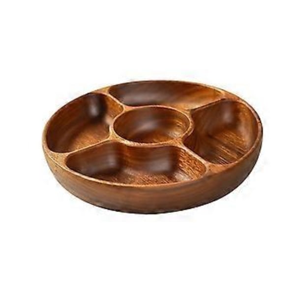 Serveringsbakke Tørret Frugtskål Madopbevaringsbeholder Trækasse Appetitvækkerfad til Hjemmet Bordplade Bordpynt Brød (29x29x4,5cm) 29x29x4.5cm