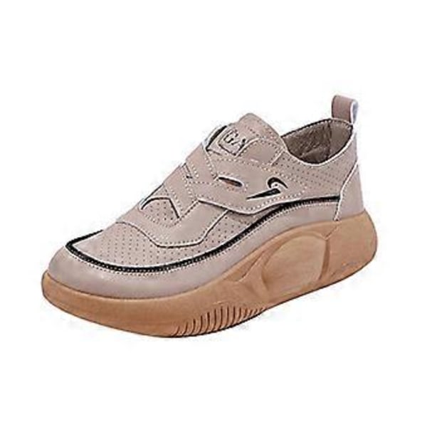 Damskor Halkfria Snygga Lätta Ventilerande Sommar Sportskor Flickor Casual Sneakers för Gata Camping Utomhus Inomhus Tennis (Khaki 40) Khaki 40