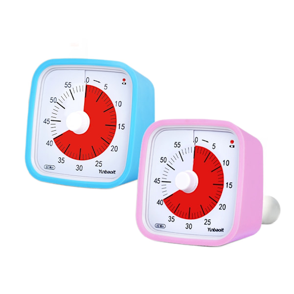Manuel Visuel Timer Alarm Ur Køkken Timer - Sort med Rød Flage