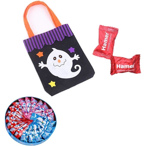 Halloween-karkkipussit Halloween-herkkupussit Tote-kurpitsa Kallo Musta kissa Pussit Temppu tai herkku -pussit Halloween-juhlalahjapussit