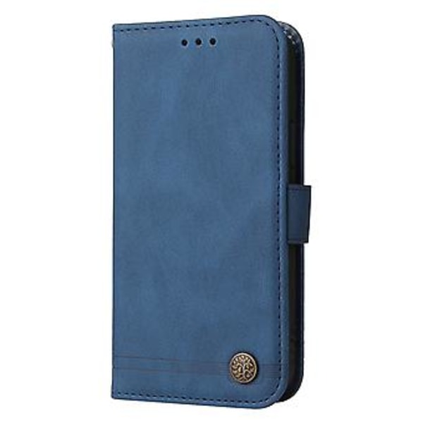 Telefondeksel i lær til Huawei nova Y70 / Y70 Plus / Enjoy 50 Blue
