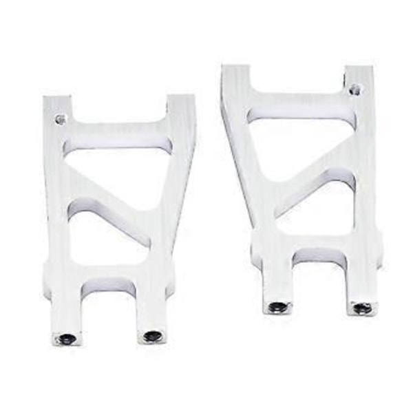 2-pack RC Metall Aluminium 188021 Bakre Nedre Arm Uppgraderingsdelar Set för HSP 94188 1:10 RC Bil Ersättning (Silver)