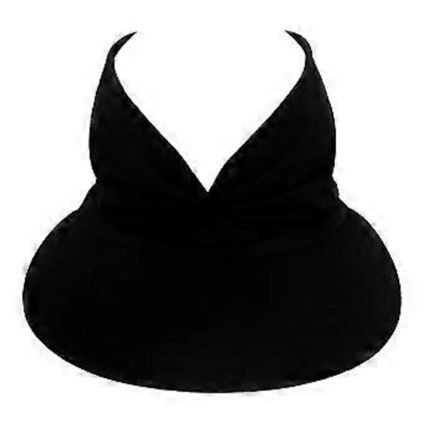 Dame Visir Hul Top Casual Hatte Kasketter til udendørs Strand Camping Vandring (Sort)