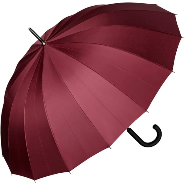 Canne Large Robust Automatic Open Umbrella viininpunainen
