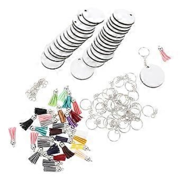 1 Set Lämpösiirtotupsu Tyhjät Avaimenperät DIY Käsityöt Auton Ripustuskoristeet