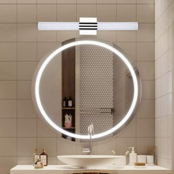 LED-baderomslys, 8W 6000K kaldt hvitt baderomslys, baderomslys over speil (8w 15,7 tommer)