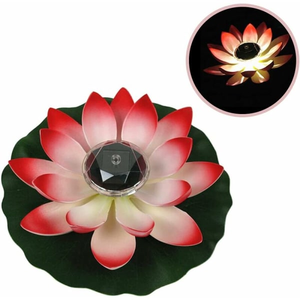 Flytende Lotus Solar Light Solar Lotus Flower LED Solar Lamp 288c