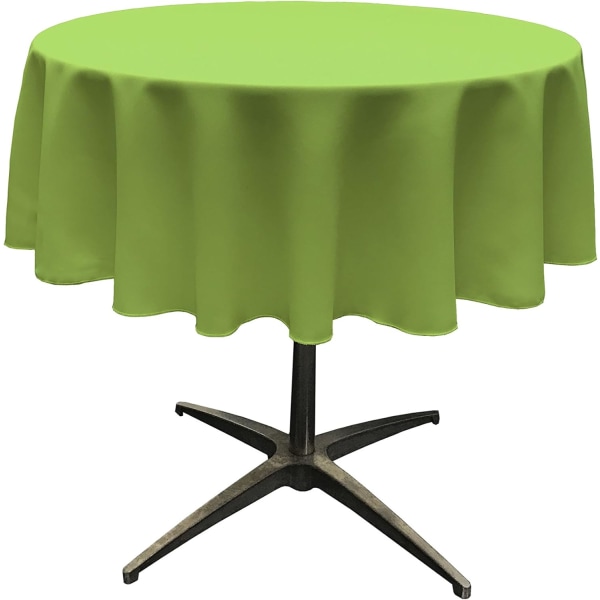 Rund bordsduk, polyester, fruktgrön engångsfärgad