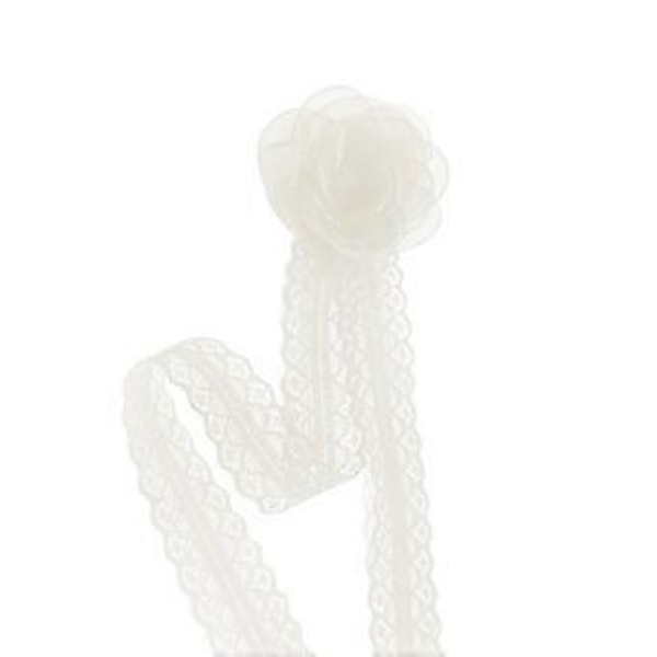 Kukka Choker Kaulakoru Kamelia Choker Ruusu Choker Pitsikukka Panta Kukka Hiuspanta Vyö Hatun Nauha Kukka Vyö Beige Beige