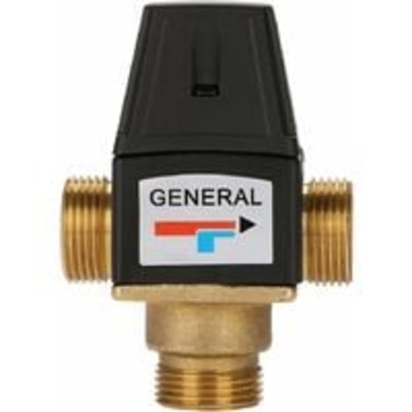 1 stk messing termostatisk blandeventil - 3-veis utvendig gjenge DN2