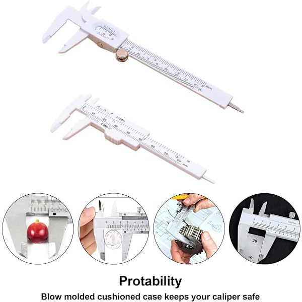 2 st plastmätverktyg Vernier Caliper, DIY Mini Sliding D
