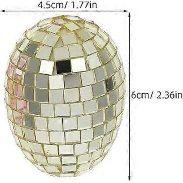 Förpackning med 8 Spegelglas Ägg Reflekterande Bollar Dekorativa Bollar Bollhängande Dekorationer Scen Påskdekorationer Påskhängande Ägg