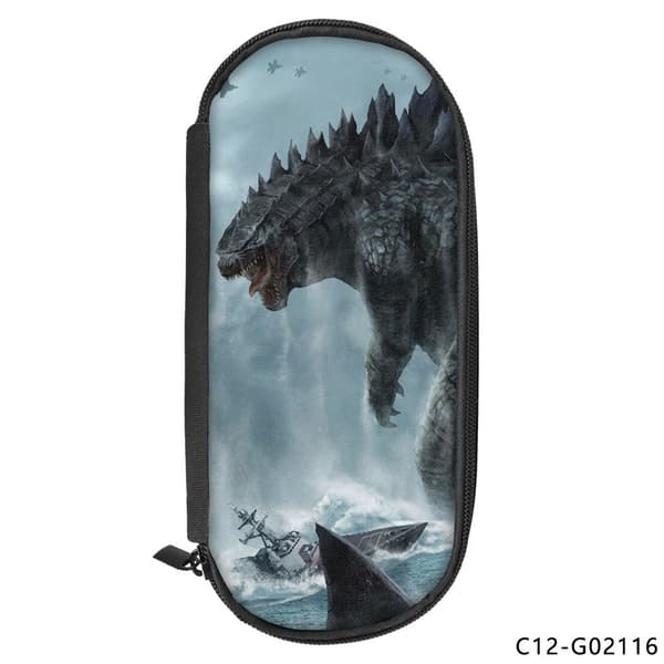 Godzilla Student Stor Kapasitet Organizer Dobbel Lag Pennal-6