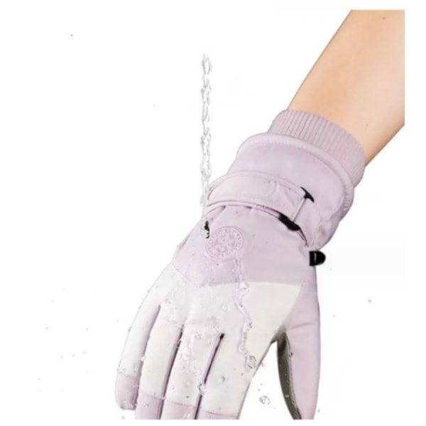 Purple women's edition, ski gloves, touch screen warm winter glov