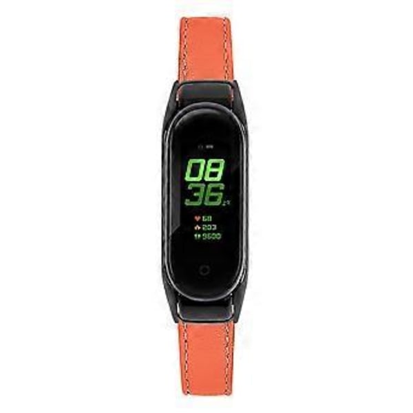Til Xiaomi Smart Band 8 Ægte Læderrem med Sort Urkasse Style B