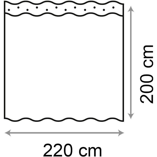 Bruseforhæng 220X200cm, Vandtæt Skimmelresistent med Kroge,