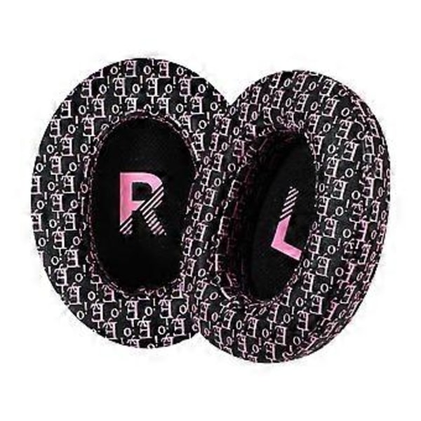 Anpassade öronkuddar för Crusher3.0 hörlurar, Memory Foam öronkuddar för ljudisolering och bekväm lyssning black pink print